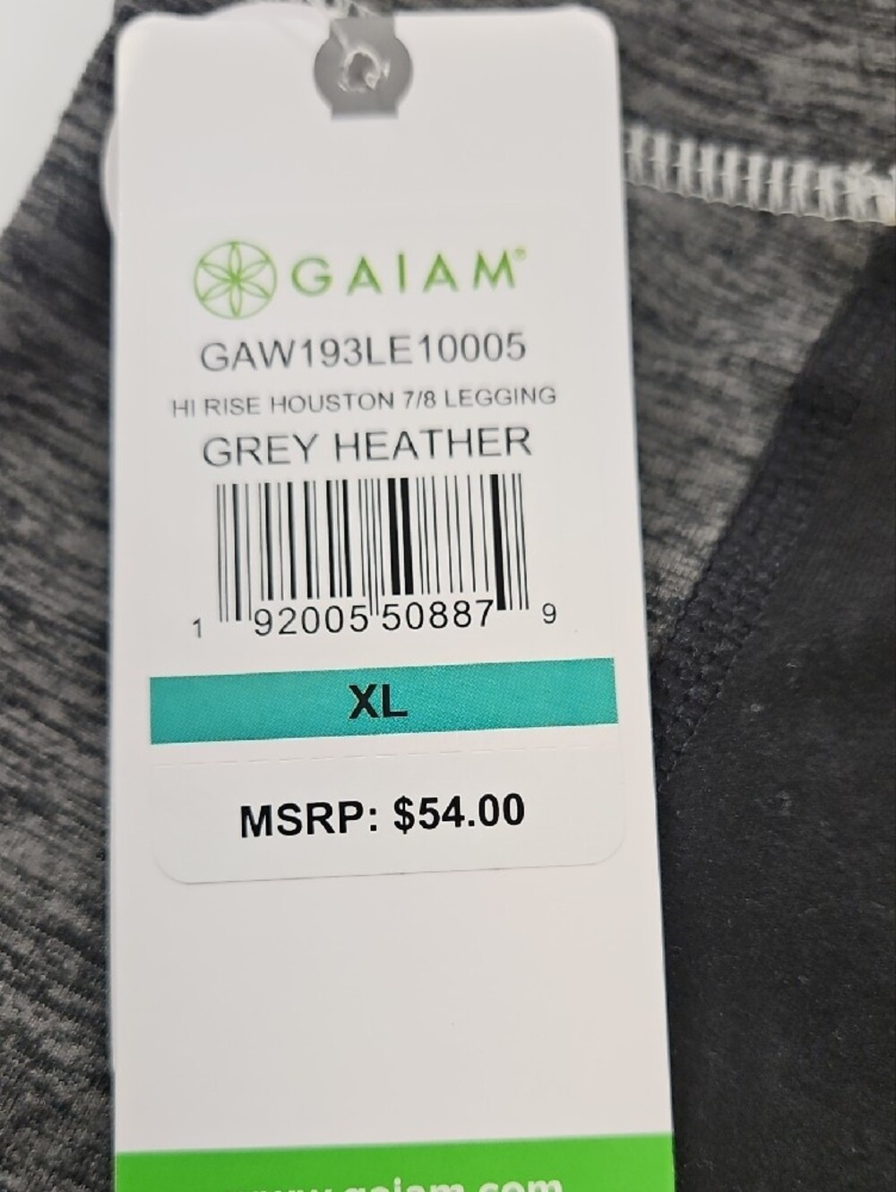 GAIAM Womans Two-Tone Gray and Black Leggings - Picture 5 of 6